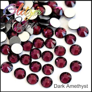 Amethyst DMC rhinestones No-Hotfix various sizes for nail art
