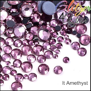 light Amethyst Hotfix DMC rhinestones various sizes