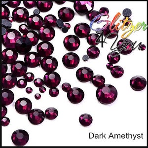 Amethyst Hotfix DMC rhinestones various sizes