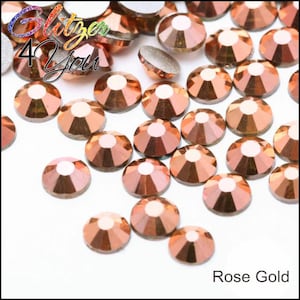 Rose Gold DMC Rhinestones No-Hotfix various sizes for nail art