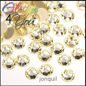 Jonquil DMC rhinestones No-Hotfix various sizes for nail art