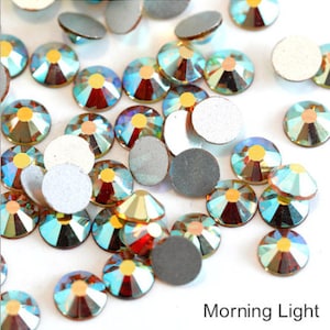 Morning Light DMC rhinestones No-Hotfix various sizes for nail art