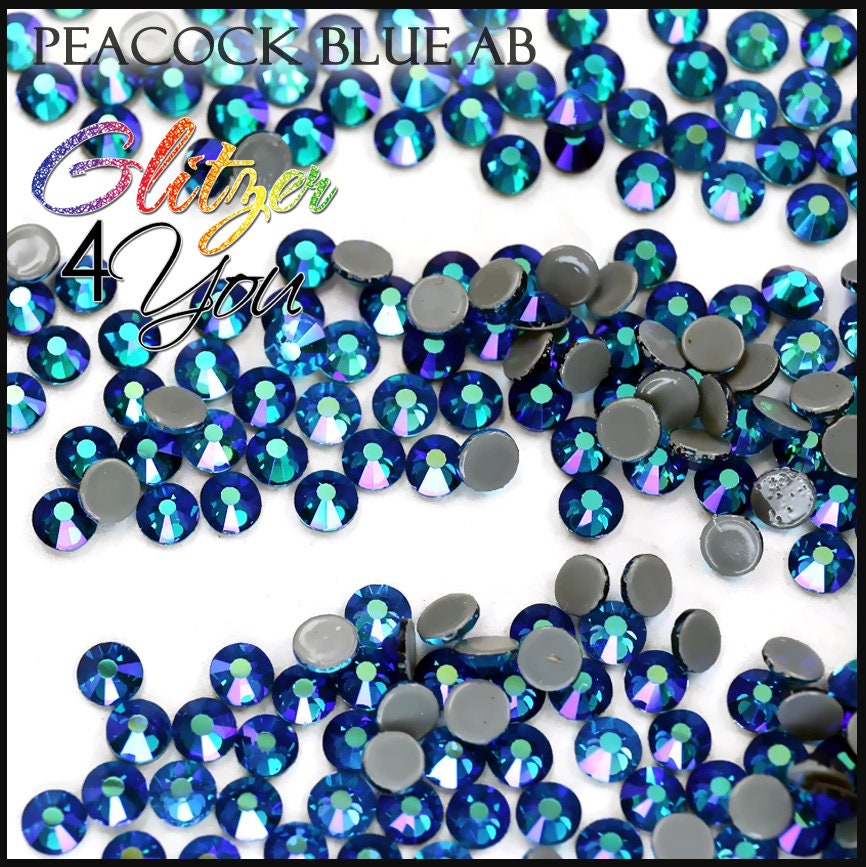 Peacock Blue DMC Hot Fix Rhinestones Crystal Ab Hotfix