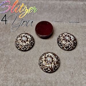 Vintage Bohemian Glass Buttons Cabochon