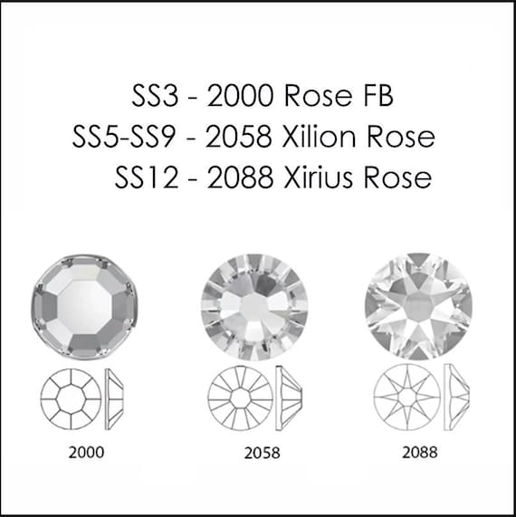 Crystal Swarovski Xilion Rose No-hotfix 2058 2088 Rhinestones