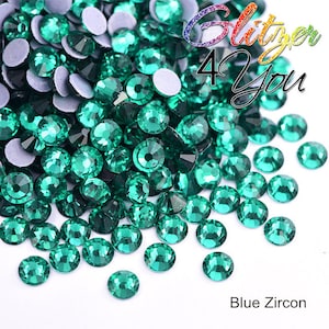 Blue Zircon Hotfix DMC rhinestones various sizes