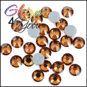 Smoked Topaz DMC Rhinestones No-Hotfix various sizes for nail art