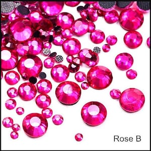 RoseB Hotfix DMC rhinestones various sizes