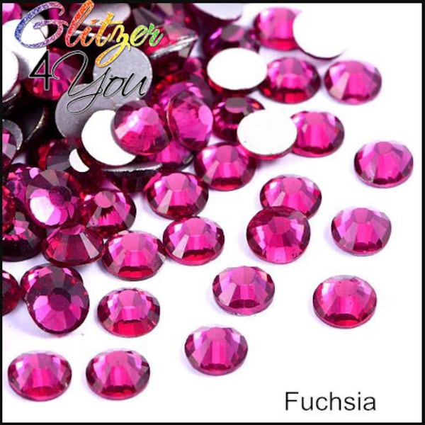 Strass Fuchsia DMC No-Hotfix différentes tailles pour nail art