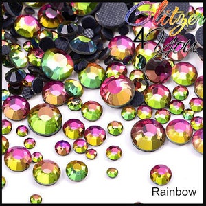 Rainbow Hotfix DMC rhinestones various sizes