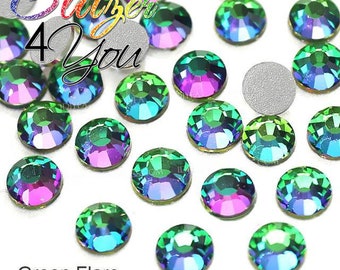 Green Volcano DMC rhinestones No-Hotfix various sizes for nail art