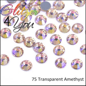 Transparent Amethyst Hotfix DMC rhinestones various sizes