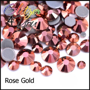Rose Gold Hotfix DMC rhinestones various sizes