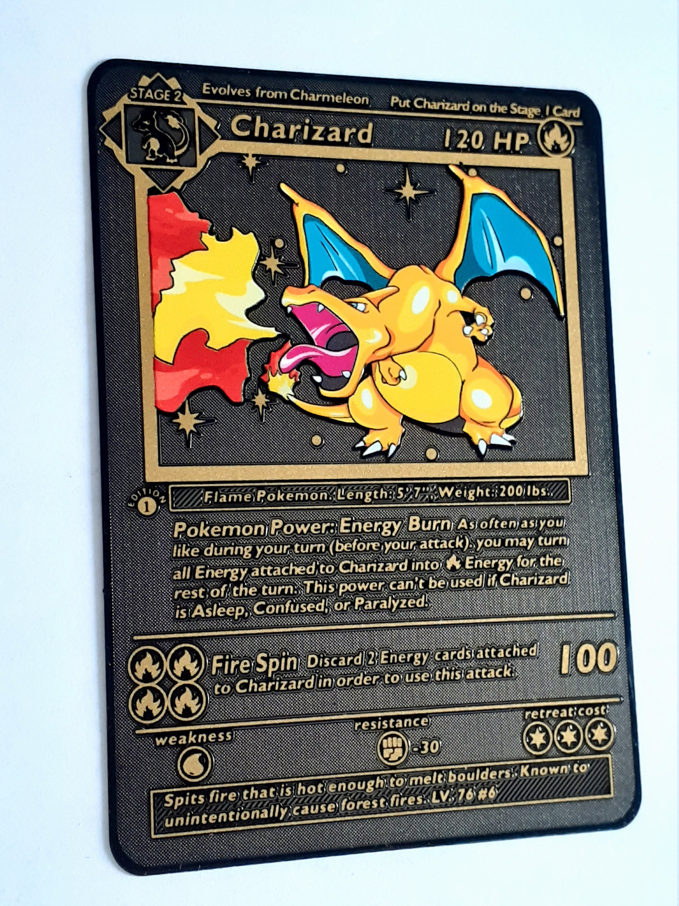 Pokemon Gold card Generic Charizard 1st Edition Charmeleon and