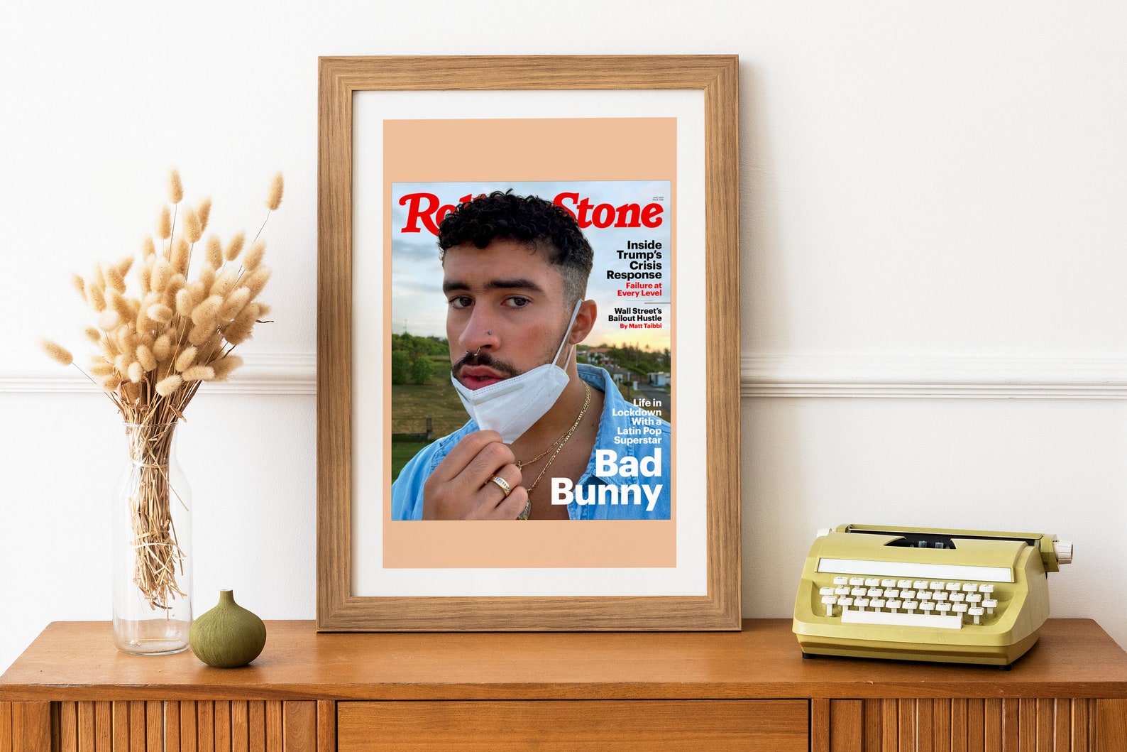 Bad Bunny Rolling Stone Cover Poster Bad Bunny Rolling Stone Etsy