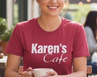 Karens Cafe With Quote One Tree Hill  T Shirt  – Heather  cardinal