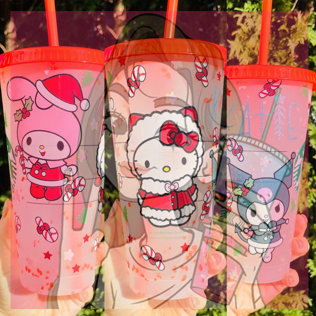 Christmas Kawaii Starbucks Color Changing Confetti Cold Cup Venti