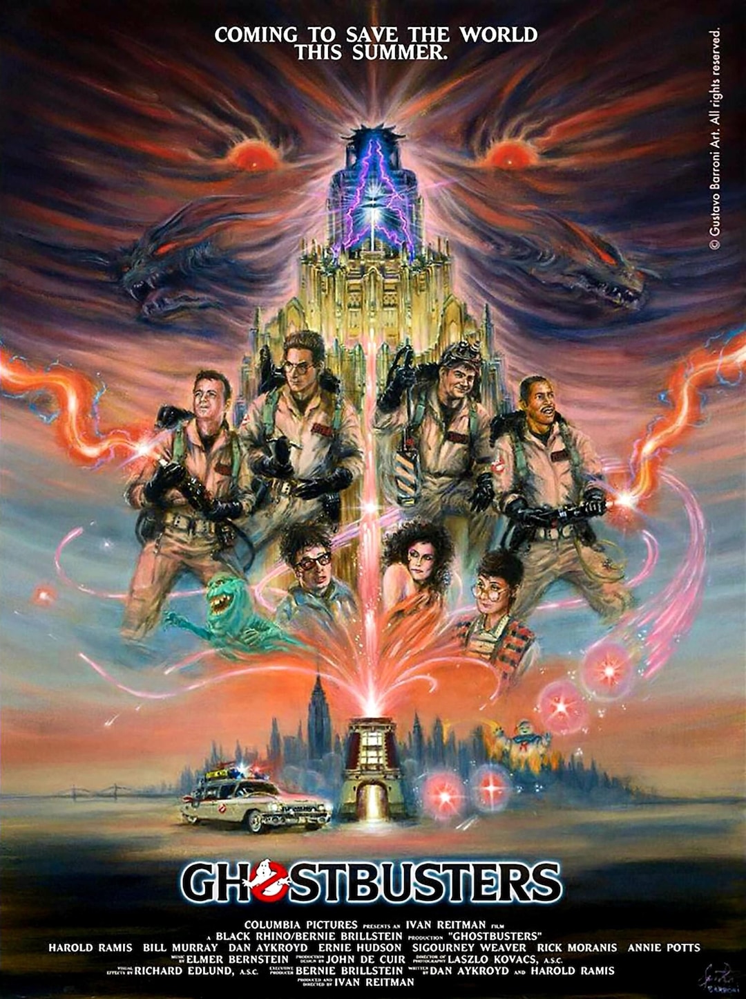 Ghostbusters /movie Original /art Poster /film Poster /unframed Poster Ghostbusters /movie Original /art Poster /film Poster /unframed Poster