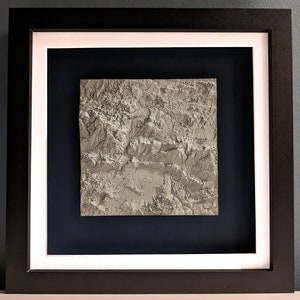 Aço Inoxidável - Mapa de relevo 3D personalizado - Uma impressão do terreno onde você mora
