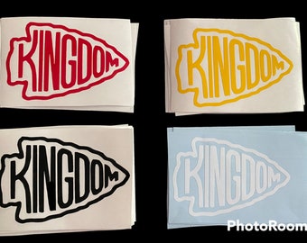 thumbnail image 2 of Kansas City Chiefs Kingdom Decal Sticker – Oracal Vinyl, Unisex 2 of 2