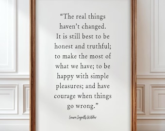 Laura Ingalls Wilder Quote Print: Vintage Style Wall Art (Digital Download)