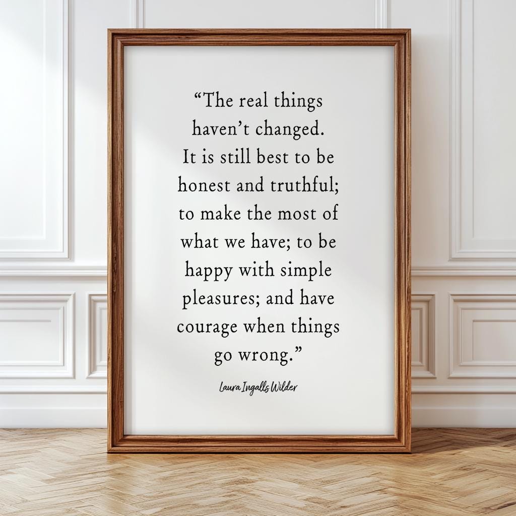 Laura Ingalls Wilder Quote Print: Vintage Style Wall Art (digital Download)  - Etsy, image size:1024x1024