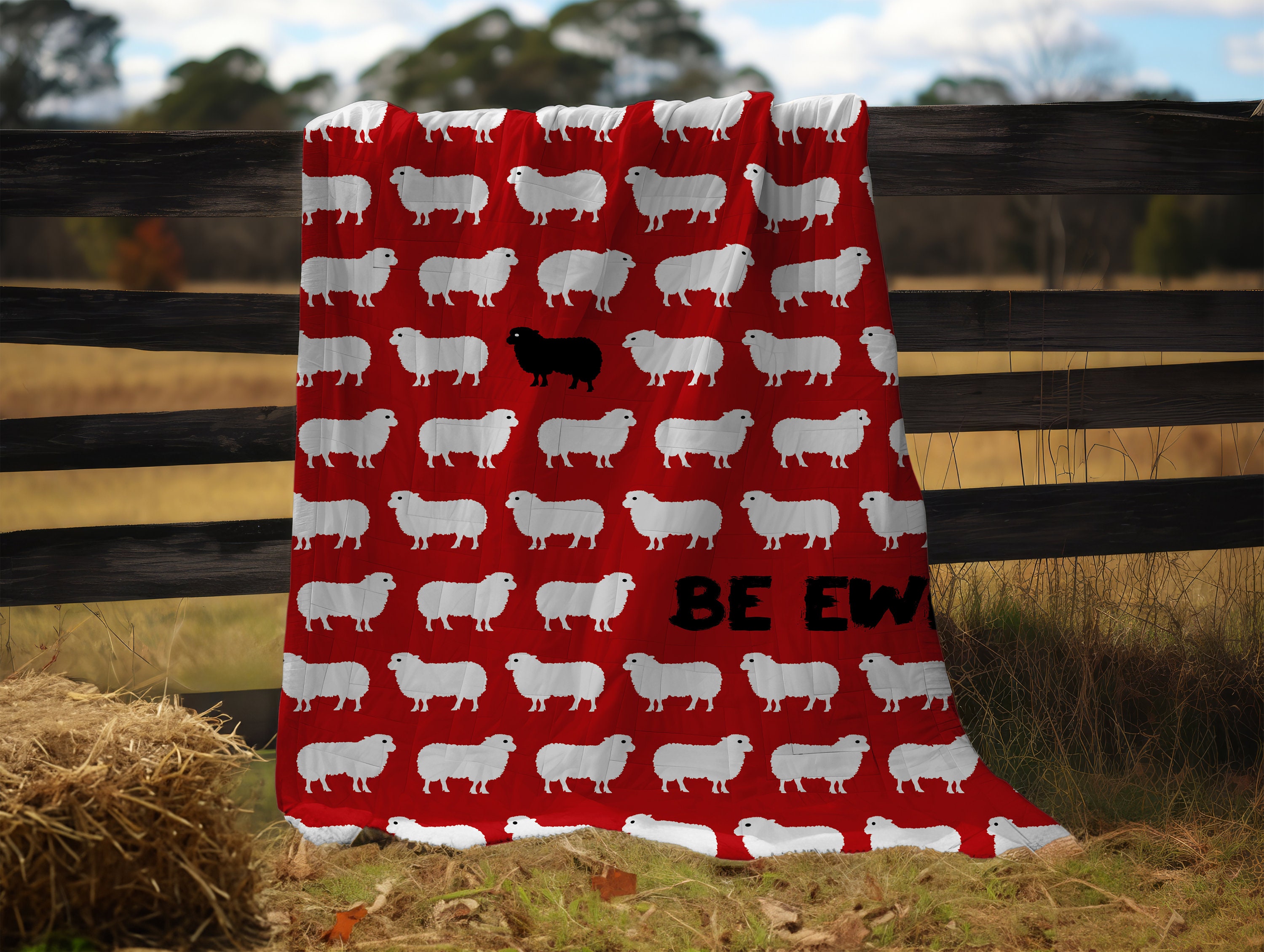 Black sheep blanket hotsell