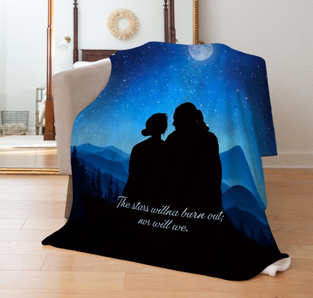 Outlander Quotes Throw Outlander Blanket, Jamie Claire Fraser Clan, Stars Willna Burn Out ...
