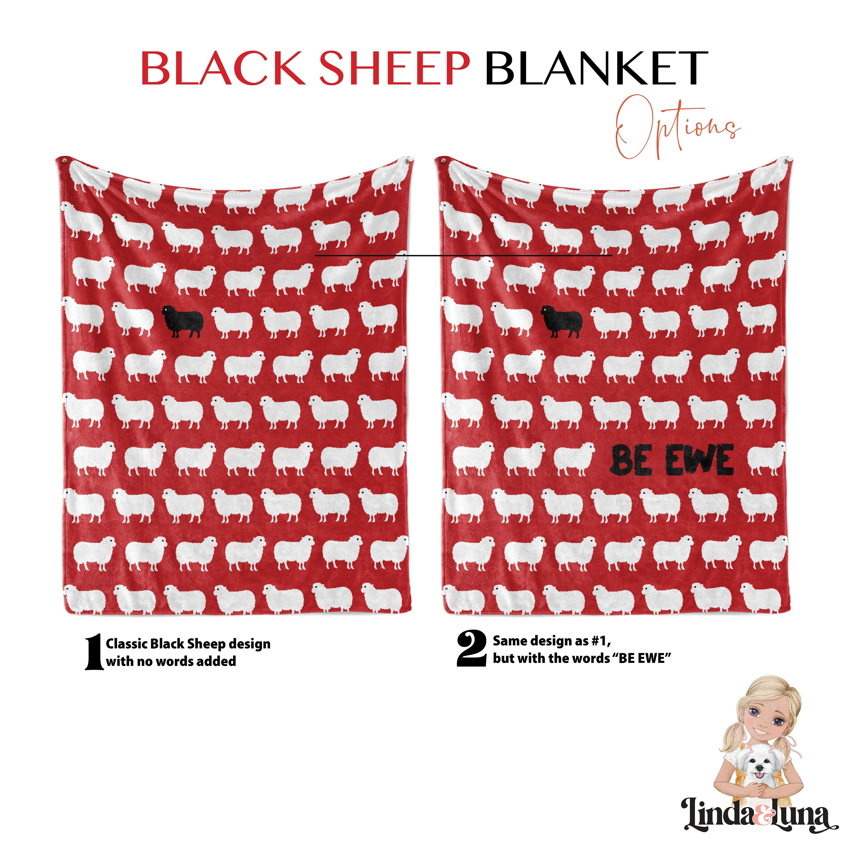 Black sheep blanket hotsell