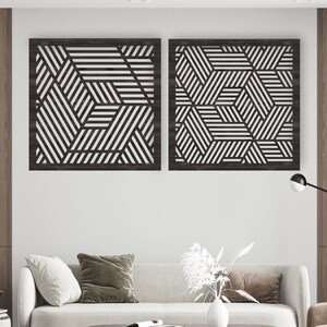 Geometric Wood Wall Art, Geometric Wooden Wall art, Modern Wooden Wall Panels