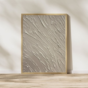 Beige Arch Plaster Wall Art, Beige Texture Wall Art 3D Minimalist Texture Painting Beige White Minimalist Wall Art Modern Wall Decor
