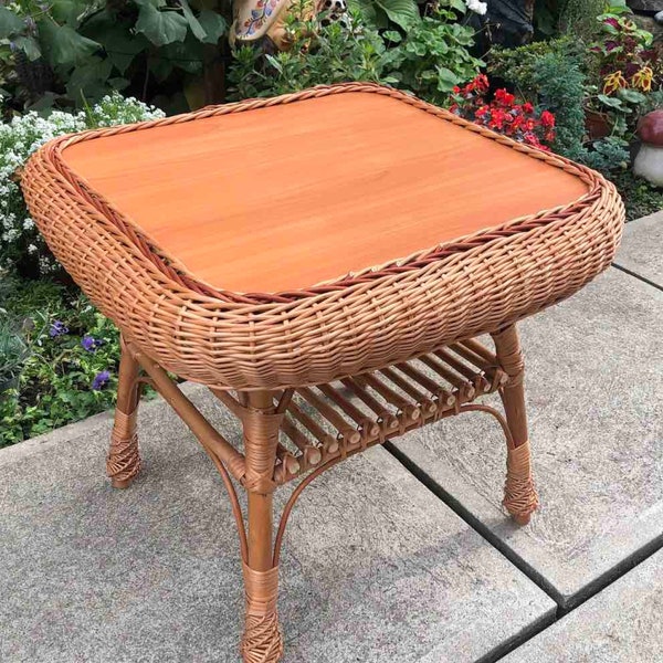 Wicker Coffee Table Etsy