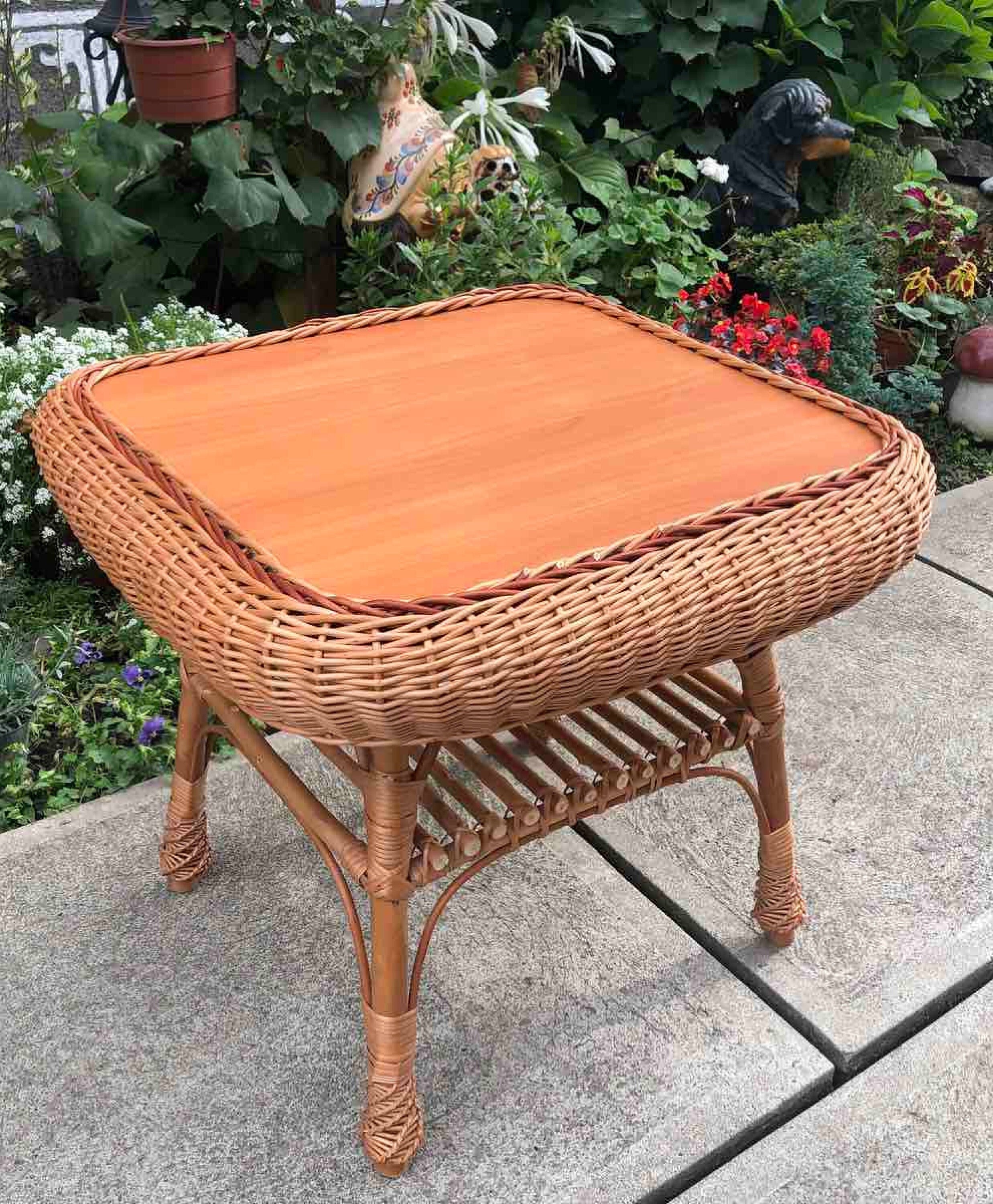 Wicker coffee 2024 table square