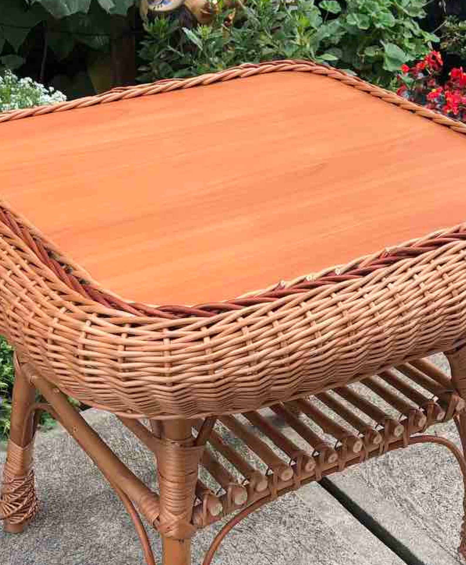 Rattan Coffee Table Wicker Square Coffee Table Side Coffee Etsy