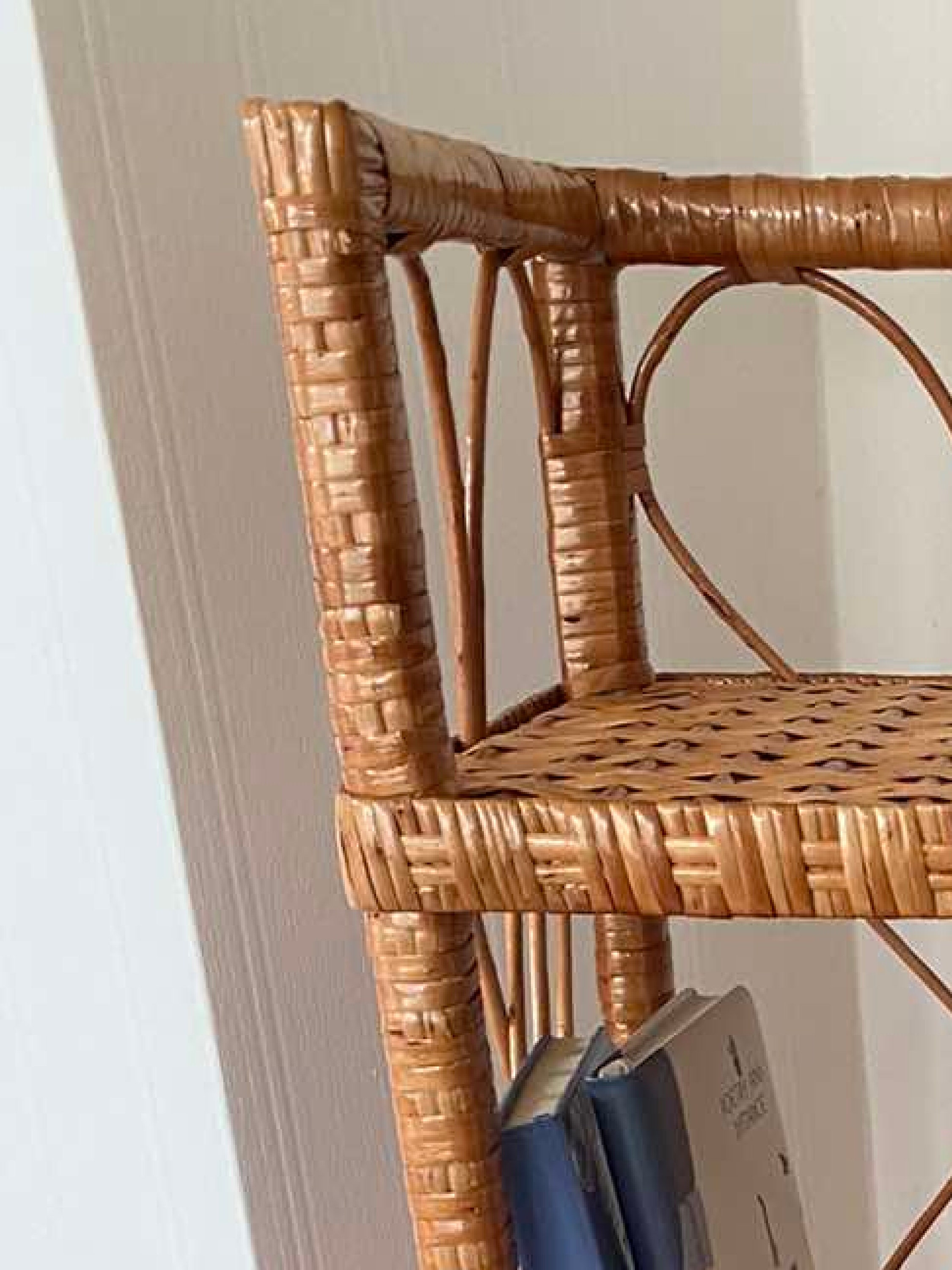 Wicker Shelving Unit, Rattan Storage Shelf, Kitchen Shelving Unit