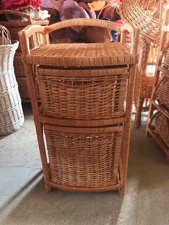 Tall wicker chest of hotsell drawers