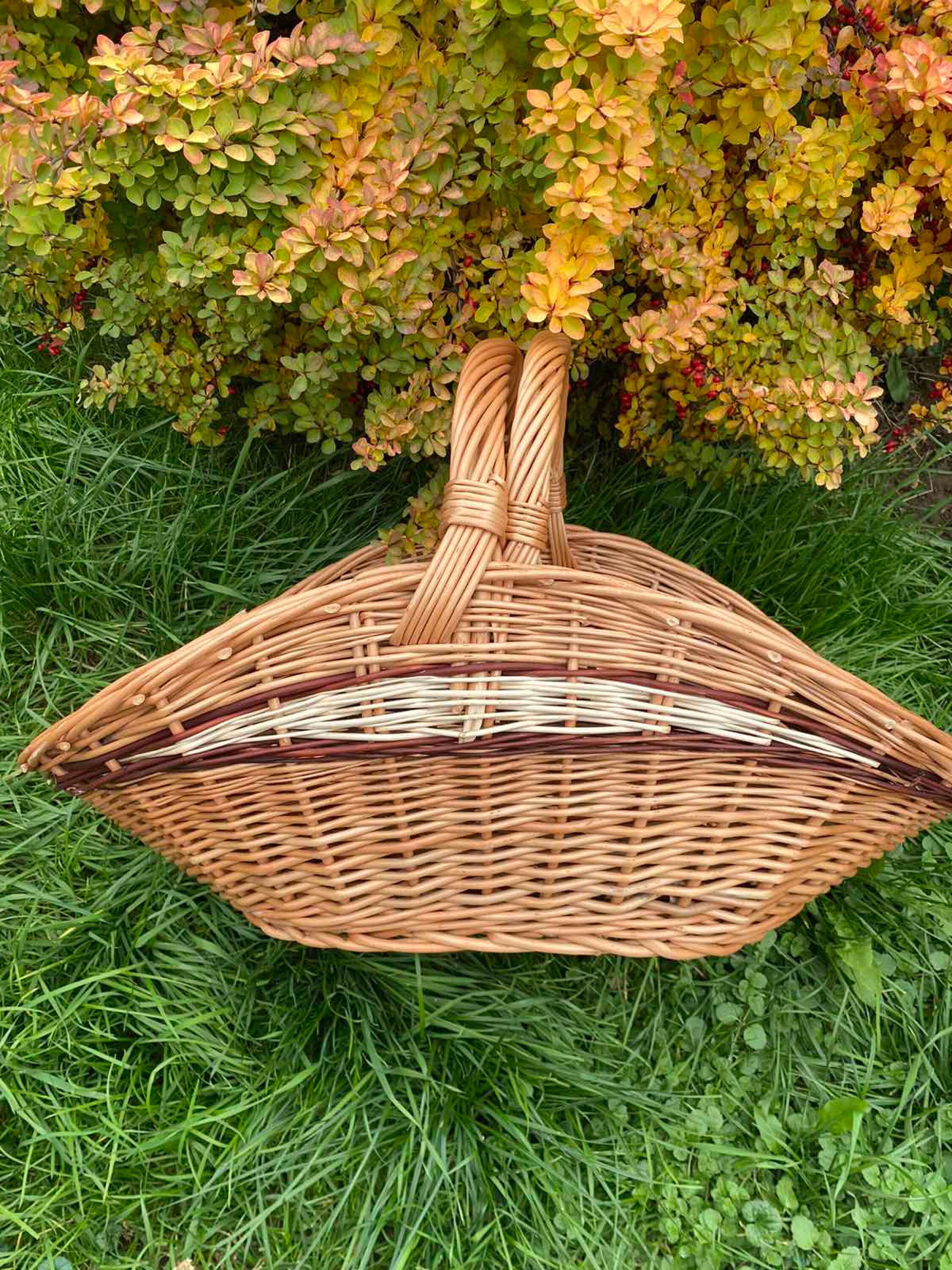 Fireplace Log Holder, Wicker Log Holder, Rattan Log Basket, Boho