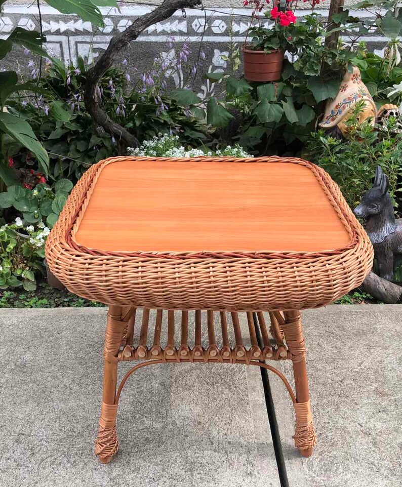 Rattan Coffee Table, Wicker Square Coffee Table, Side Coffee Table