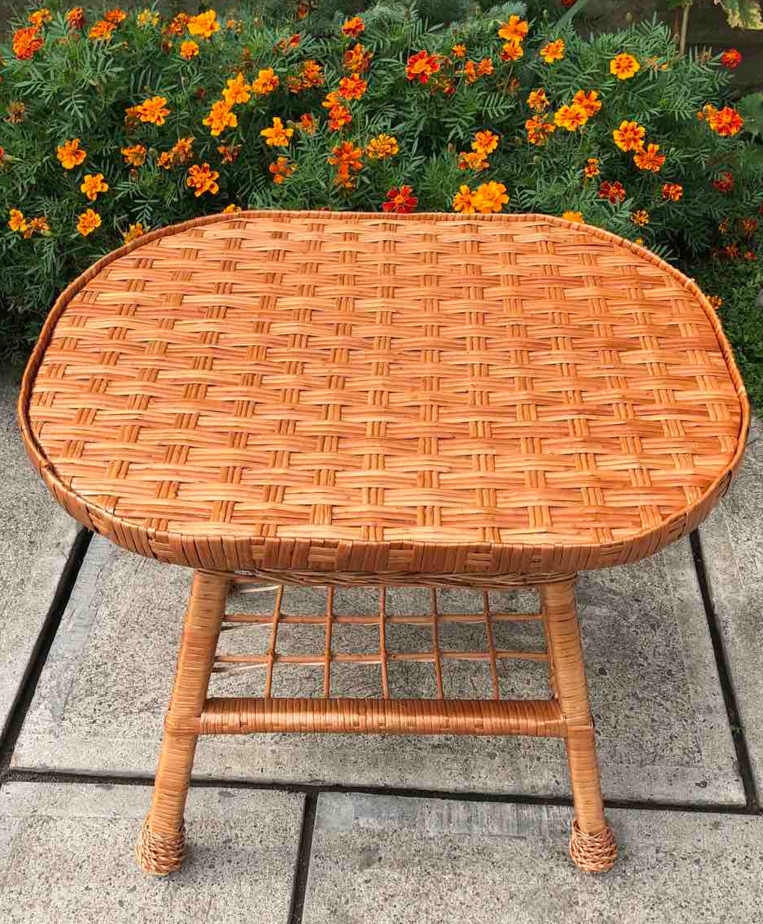 Rattan Coffee Table, Wicker Coffee Table, Boho Side Table, Tea Table