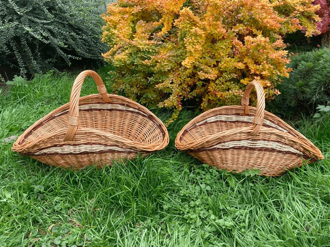 Fireplace Log Holder, Wicker Log Holder, Rattan Log Basket, Boho