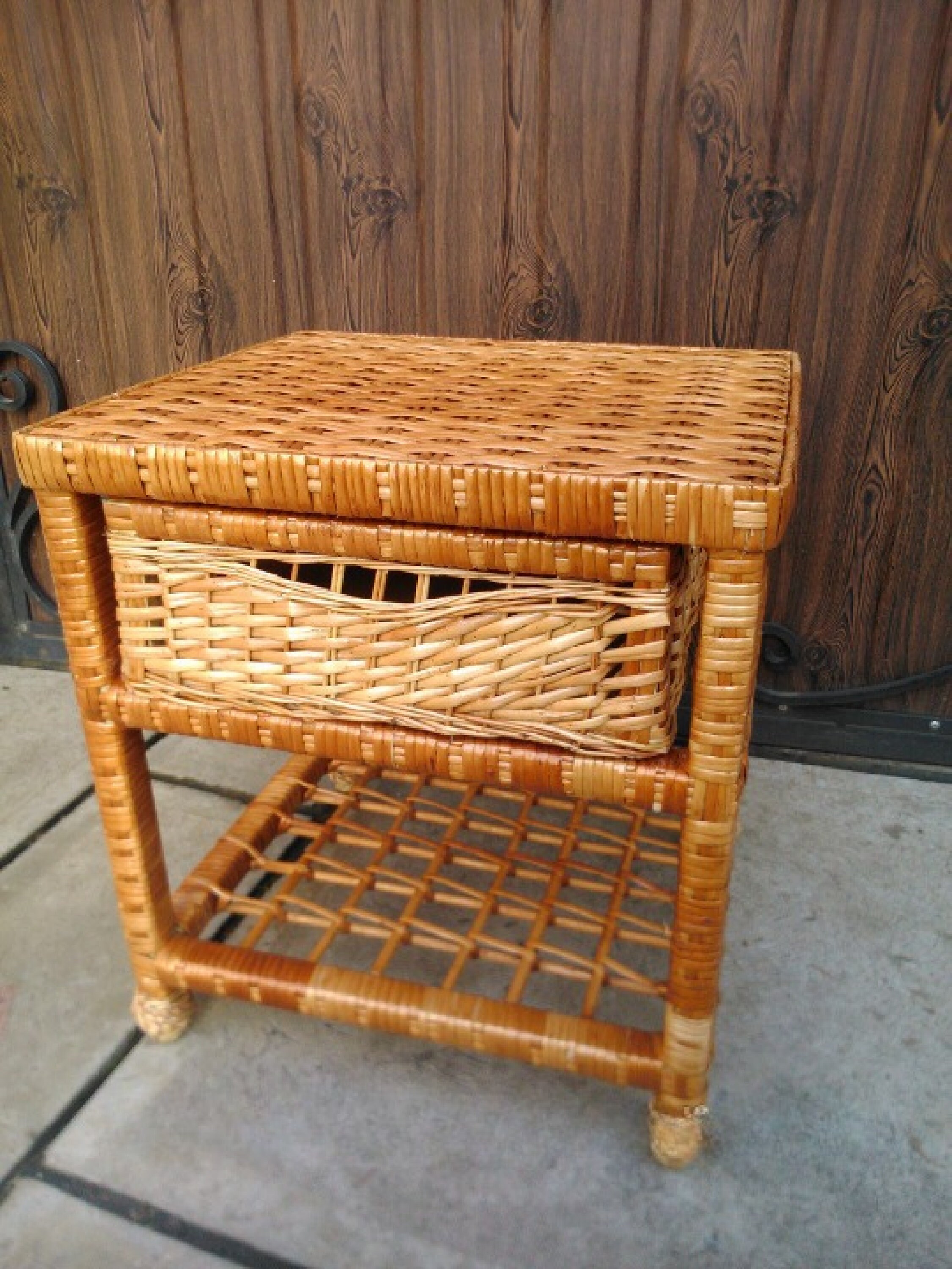 Wicker Bedside Table, Rattan Nightstand, Bedroom Sideboard, Wicker