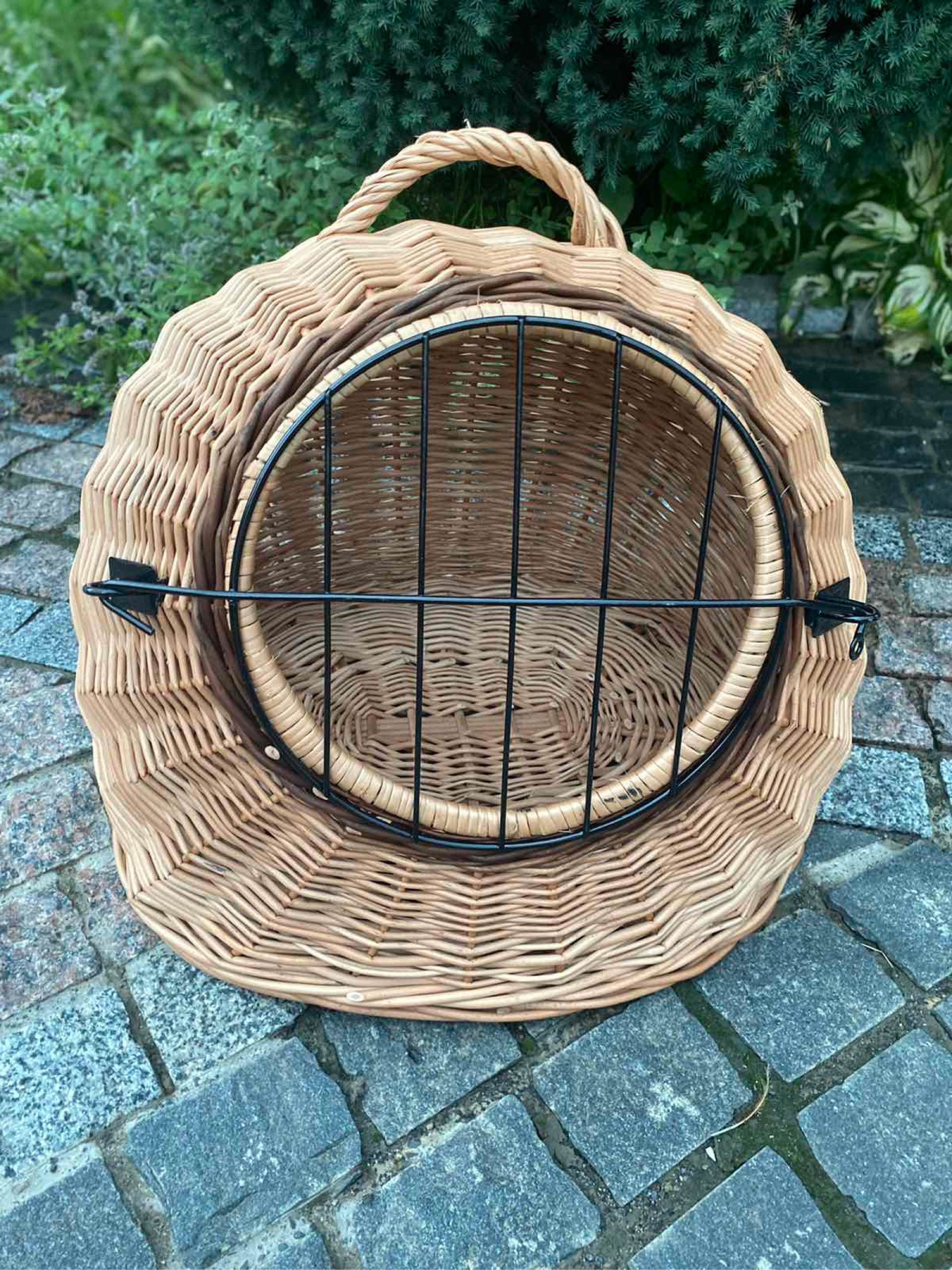 Wicker Cat Carrier Woven Cat Basket Basket For Animals Etsy