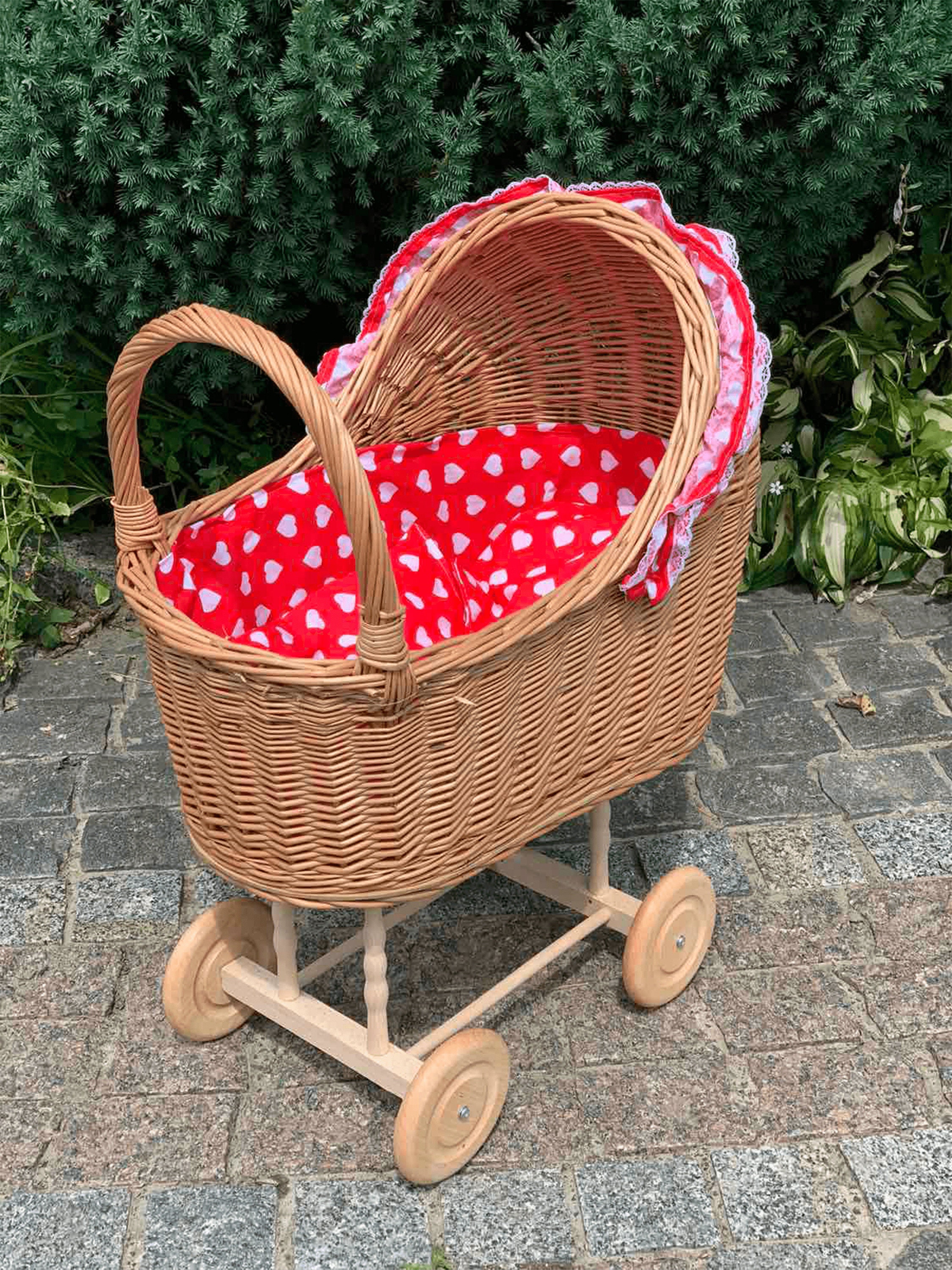 Wicker Doll Pram Rattan Baby Carriage Toy Doll Stroller Etsy