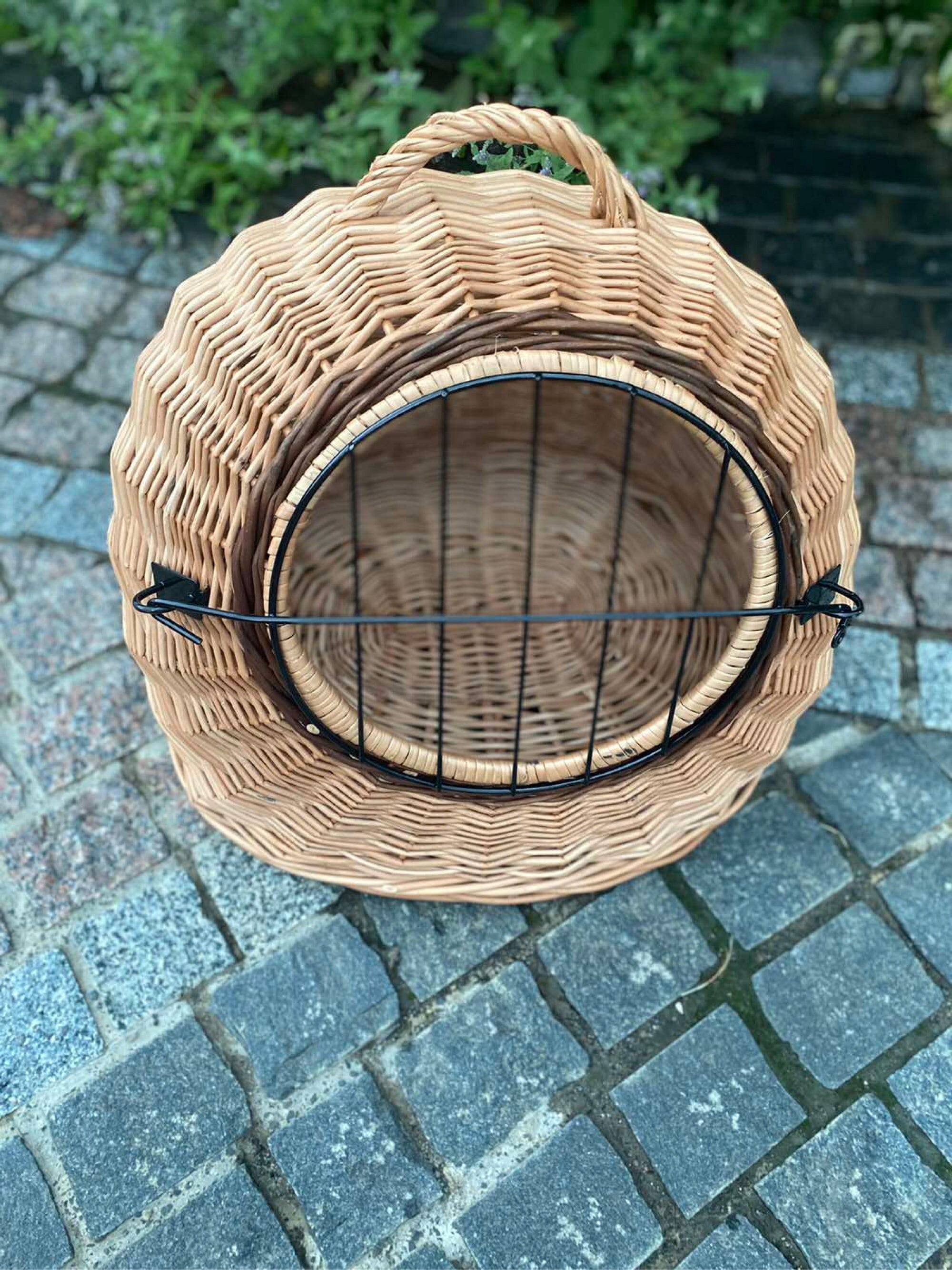 Wicker Cat Carrier Woven Cat Basket Basket For Animals Etsy
