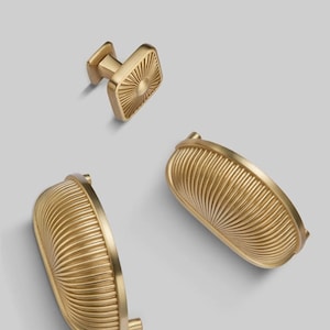 Shell Shaped Handle | Beautiful Handle | Drawer Knob | Furniture Knob | Cabinet Knob |  Kitchen Door Knob | Satin Gold | Pull