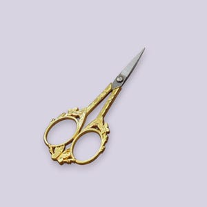Schöne Vintage inspirierte Schmetterling Schere | Deko Schere | Handbemalte Schere | Gold Schere | Stick-Schere