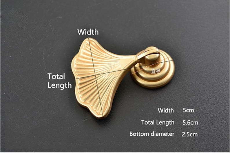 Beautiful Leaf Gold Knob Kitchen Cabinet Knob Drawer Knob Furniture Knob Cabinet Knob Gold Pulls Handles image 9