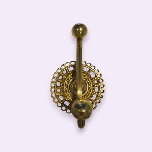 Beautiful Scalloped Design Hook | Beautiful Coat Hook | Victorian Inspired Brass Hook | Gold Coat Hook | New Home Gift | Wedding Gift