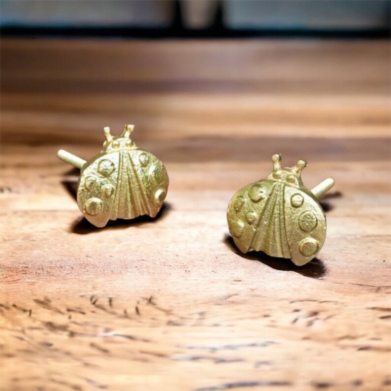 Beautiful Ladybird Gold Knob Kitchen Cabinet Knob Drawer Knob Furniture Knob Cabinet Knob Gold Pull Handle image 5