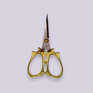 Schöne Vintage inspirierte Eichhörnchen Handwerk Schere | Deko Schere | Handbemalte Schere | Gold Schere | Stick-Schere